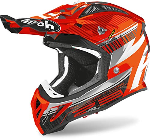 AIROH HELMET AVIATOR 2.3 AMS2 NOVAK CHROME ORANGE XL