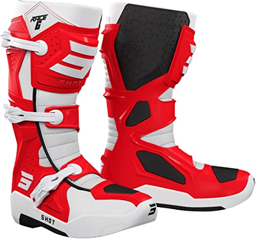 Shot Race 6 Botas de Motocross (Red/White,41)