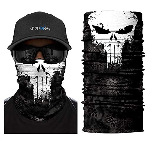 ShopINess Pañuelo Bandana Braga Cuello multifunción Unisex Adulto para Moto Deporte Fiestas Halloween y Carnaval - Alien