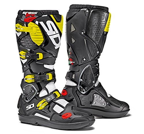 Sidi Crossfire 3 Srs 000MMFIRE3WSRS - Botas de moto, para hombre, talla 44 EU, blanco y negro