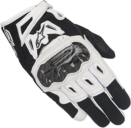 Alpinestars - Guantes de Moto Stella SMX-2 Air Carbon V2, Color Negro y Blanco - XS