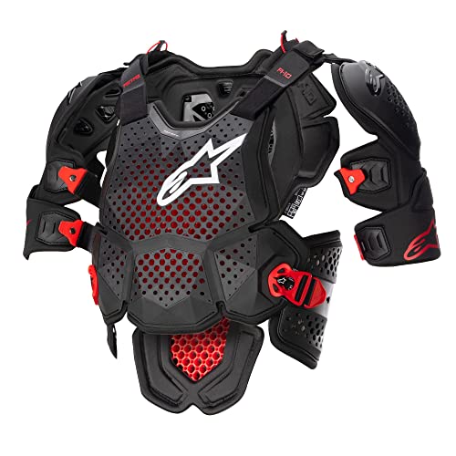 Alpinestars A-10 V2 Protector de pecho (Black/Red,XS/S)