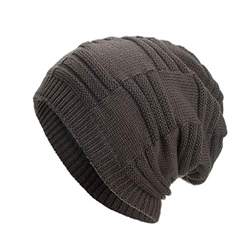 Genérico Mujeres Hombres Warm Baggy Weave Crochet Winter Wool Knit Ski Caps Hat Baúl Reparto Compatible with Moto