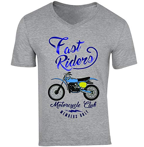 Teesandengines Bultaco pursang mkii 370 Fast Riders Camiseta Gris para Hombre de Algodon T-Shirt Size Small