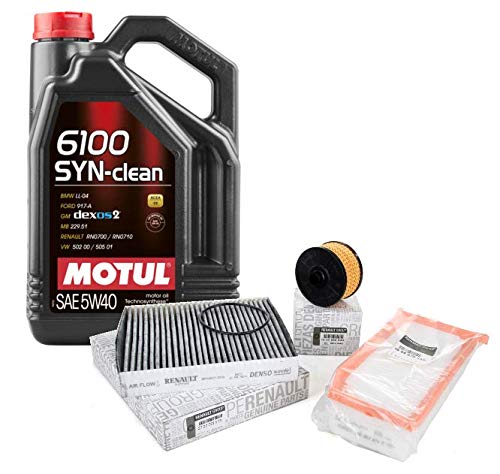 Recambio Original - Pack Puesta a punto motores 0.9TCe, 1.2TCe + Aceite motor Motul 6100 Syn-Clean 5W-40, 5 Litros