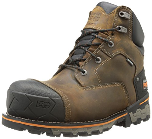 Bota de trabajo industrial WP de puntada angosta Boondock, de 6 pulgadas, cuero envejecido engrasado marr¨®n, 9 W US