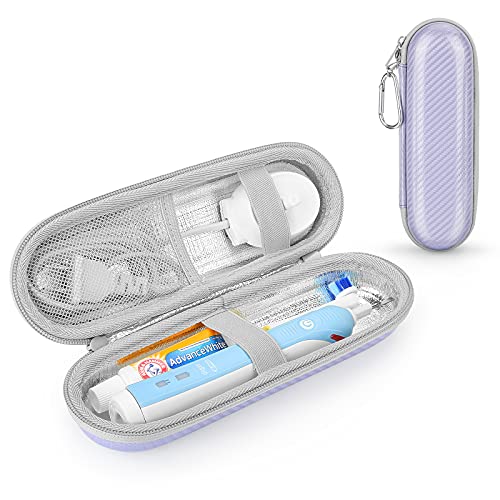 Estuche Eléctrico Dental para Braun Oral B/OralB PRO/Philips Sonicare/ATMOKO/Fairywill Cepillo Eléctrico Dental, Funda Caja Protector Viaje Universal Cubrir Bolso (púrpura)