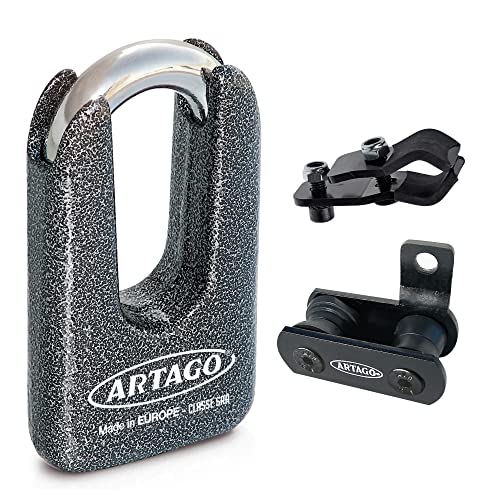 Artago 69T4 Pack Candado Antirrobo Disco Alta Seguridad + Soporte para Honda CRF 1000L Africa Twin, Homologado SRA, Sold Secure Gold, ART4