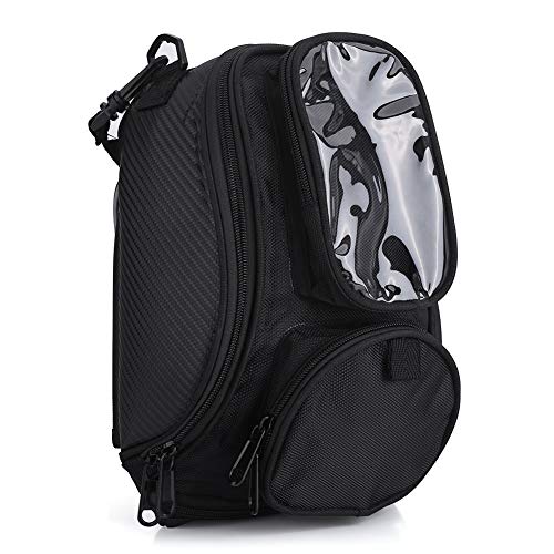 Bolsa para el tanque - 1 PC de la motocicleta universal negra para motocicletas que monta una bolsa magnética impermeable y resistente al agua del tanque de combustible.