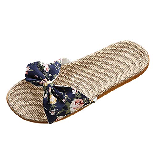 Chanclas Mujer Playa Baratas Pajarita Chanclas Mujer Playa Baratas Ligero Primavera y Verano Nueva Abierta Pantuflas Zapatos de Pareja Antideslizante