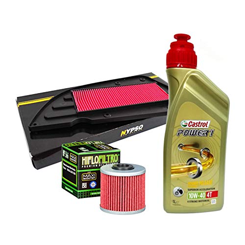 Kit de revisión Castrol Power 1 10W40 filtro de aceite de aire Kymco K-XCT IE 125/300