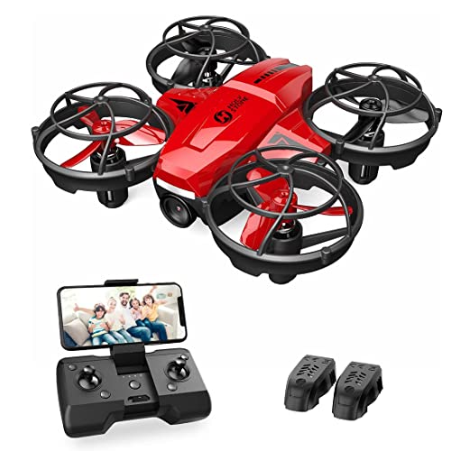 Holy Stone HS420 Mini Drone con Cámara para Niños, RC Quadcopter con 2 Baterías Tiempo de Vuelo Largo FPV Live Broadcast, Trayectoria, Control de Gestos, Throw-Go, Drone Acrobático para Principiantes