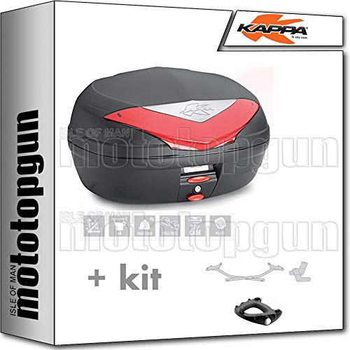 kappa maleta k466n 46 lt + portaequipaje monolock compatible con yamaha tracer 700 2020 20