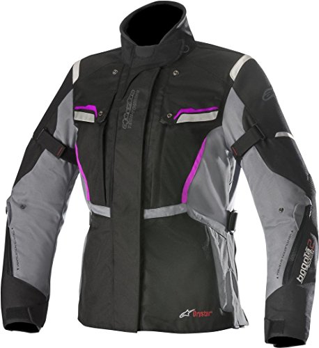 Alpinestars Chaqueta moto Stella Bogota V2 Drystar Jacket Black Dark Gray Fuchsia, Negro/Gris/Fuchsia, S