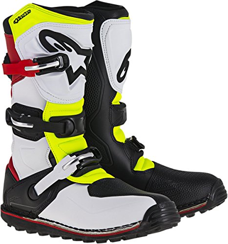 Botas Mx Alpinestars 2017 Tech-T Blanco-Rojo-Florescent-Negro (Eu 47 / Us 12 , Blanco)