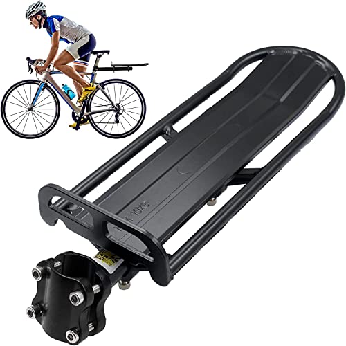 Universal Bicicleta portaequipaje, transportador de Bicicleta retráctil de aleación de Aluminio, Soporte de Bicicleta Trasero Post Rack Bicicleta Bolsa de equipajes Cargo Carrier Rack