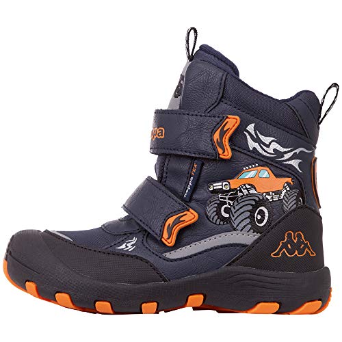 Kappa Big Wheel Tex Kids, Botas Clasicas Niños, Navy/Orange 6744, 26 EU