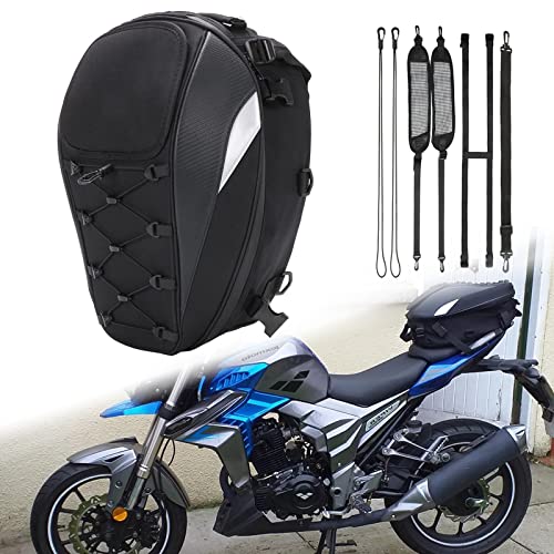 Bolsa Asiento Trasero Moto,Bolsa Asiento Moto,Bolsas Impermeable para Motocicleta, Bolsa para Asiento Trasero de Motocicleta, Mochila Deportiva de Doble Uso para Motocicleta, Bolsa para Casco