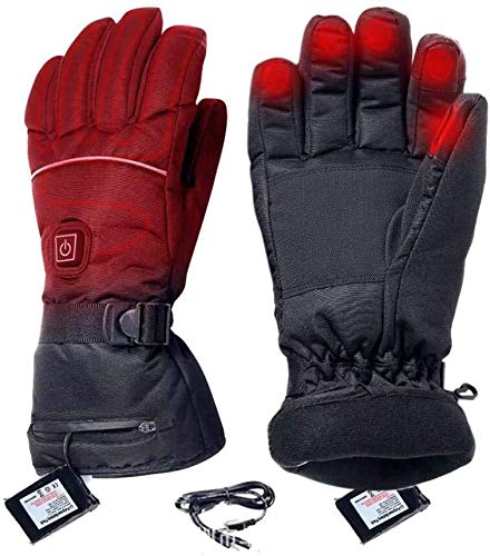 LRX Guantes Calefactables Moto Guantes eléctricos calefactables, Guantes de calefacción con 3 Niveles de calefacción y baterías de Litio Recargables for el Ciclo de la Motocicleta del esquí Alpinismo