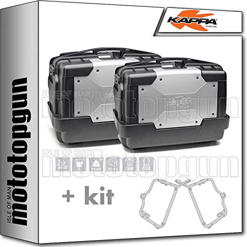 KAPPA MALETAS LATERALES KGR46PACK2 GARDA 46 LT + PORTAMALETAS LATERAL MONOKEY COMPATIBLE CON HONDA XL 1000 V VARADERO 2005 05