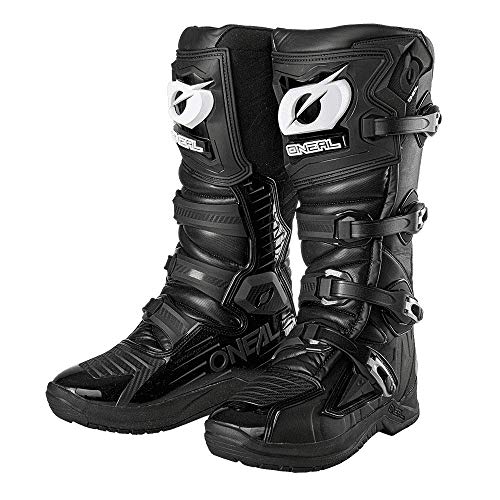 O'NEAL | Botas de Motocross | Motocicleta de Enduro | Suela antideslizante para un máximo agarre, zona del talón con forma ergonómica, forro perforado | Bota RMX EU | Adulto | Negro | Talla 44