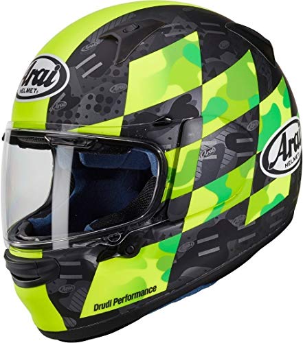 ARAI - Casco de moto integral Profile V Patch – Amarillo flúor / negro (M)