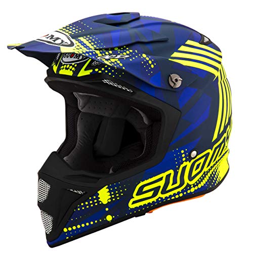 Suomy ksms0003.3 casco MX Speed Sergeant Matt Blue/Yellow fluo-s