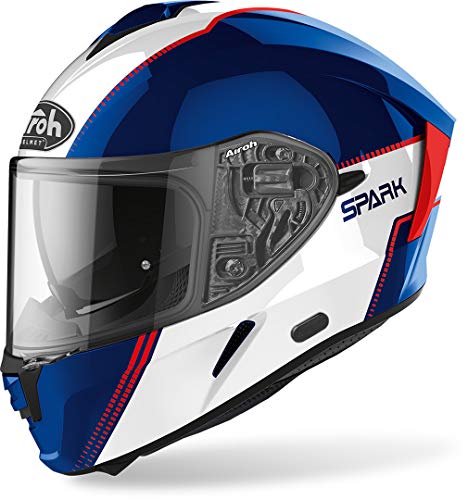 AIROH HELMET SPARK FLOW BLUE/RED GLOSS M