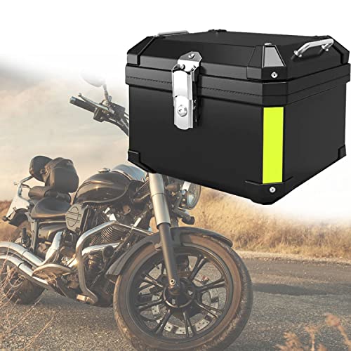 WNANCH Baúl De Moto Maletero, 75L 45L Capacidad, Maletero De Moto Puede Contener 2 Cascos Impermeable Multiusos Caja De Moto (Color : Negro, Size : 57L)