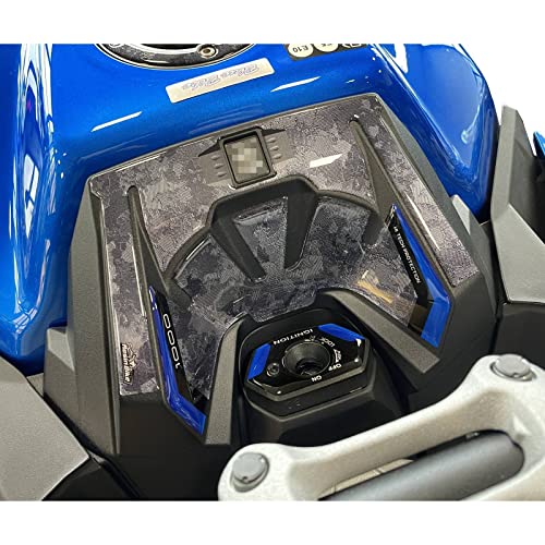 Resin Bike Adhesivos de Moto Compatibles con Suzuki GSX S 1000 2021-2022 Azul Miami. Protección Zona de la Llave de Choques y Arañazos de Moto. Adhesivo 3D Resinado - Made en Italy