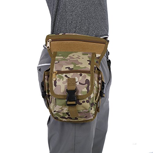 Bolso de Pierna Camuflaje Paquetes Tactical Muslo Pierna Bolsa Táctica Cartera para Motociclismo Caza