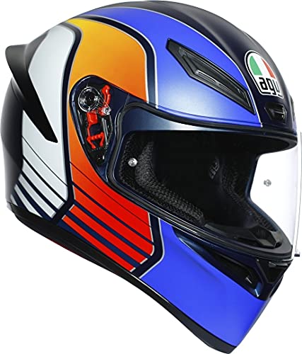 AGV Casco K1 Multi Power Matt Dark azul/naranja/WH ML