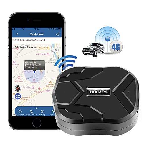 4G Localizador GPS para Coche 10000mAH Batería 150 días en Espera Impermeable GPS Tracker Anti-pérdida con Alarma Geo-Fence Rastreador GPS para Automóvil Moto Barco con aplicación Gratuita 4G TK905B