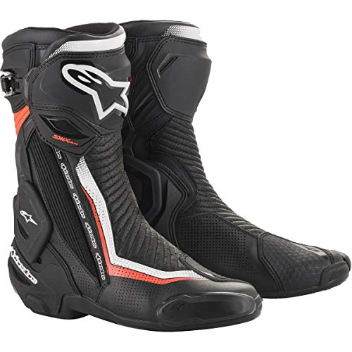 Alpinestars SMX Plus V2 - Botas de equitación para hombre, color negro/blanco/rojo, 40