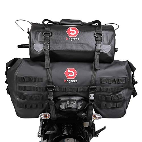 Bolsa Sillin Asiento Moto Trasero Bagtecs SX70 + XF30 Impermeable Drybag 100L