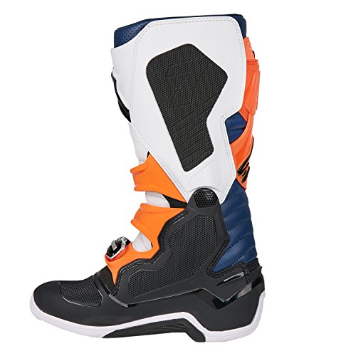 Botas Mx Alpinestars 2017 Tech Seven Negro-Anaranjado-Blanco-Azul (Eu 45.5 / Us 11 , Negro)