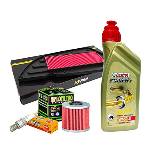 Kit de revisión Castrol 15W50 filtro aceite aire vela Kymco K-XCT IE 125/300