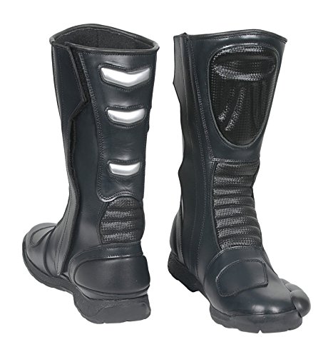 R.evolution motorbike Botas de Moto, Negro, 45