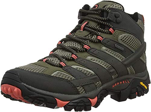 Merrell Moab 2 Mid GTX, Zapatos de Senderismo Mujer, Gris (Beluga/Olive), 37.5 EU