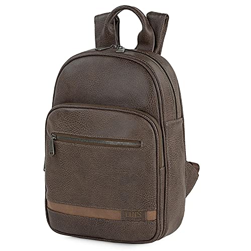 Lois - Mochila Trabajo para Portátil - Mochila Ordenador Portatil para Hombre de Uso Diario, Oficina y Universidad - Mochila Portatil Resistente 310237, Marron