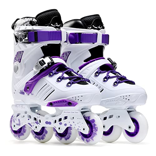 Patinillos en línea para Adultos: Zapatos de Patinaje físico de Alto Rendimiento Racing Racing Stylis Speed Skating Racing Skates para Adolescentes para Principiantes al Aire Libre