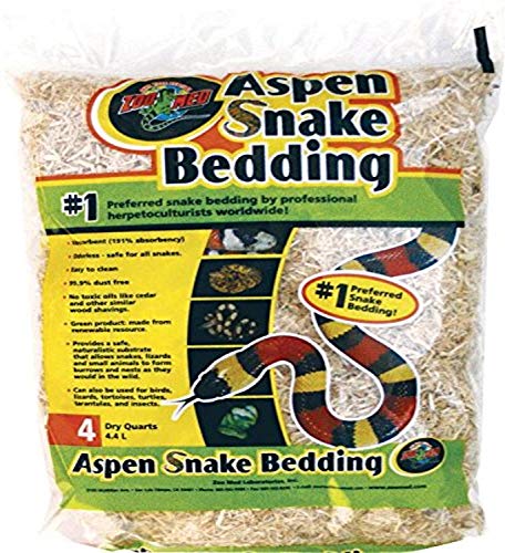 Zoomed Zoo Med Aspen Snake Bedding Terrarios, Whites & Tans, 0.02 Inches