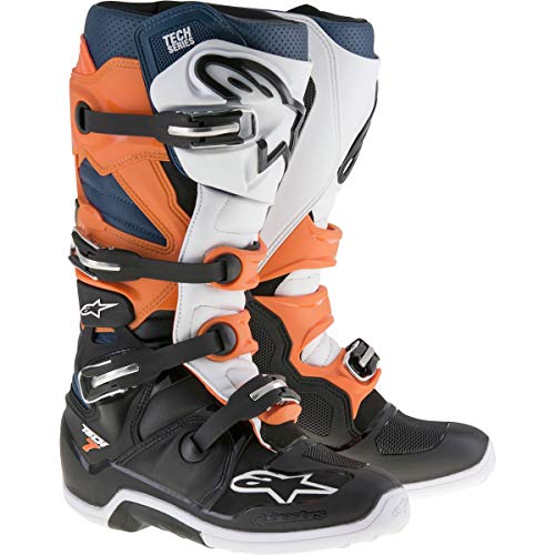 Botas Alpinestars 2018 Tech-7 (14) (Negro/Azul/Naranja/Blanco)