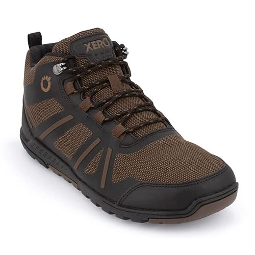 Xero Shoes DayLite Hiker - Botas de senderismo ligeras y minimalistas inspiradas en los descalzos para hombre, zapatos sin caída, marrón (Nuez pacana), 48 EU