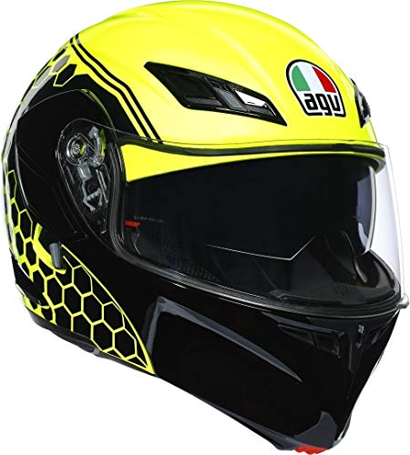 AGV Compact St E2205 Multi Plk Casco para Motocicleta, Hombre, Hi-Vis Amarillo, M