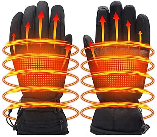 Guantes Calefactables Moto Guantes calienta durante Desarrollado mujeres de los hombres de la batería Pantalla táctil a prueba de viento de invierno térmicas Guantes eléctricos calentador de la mano d