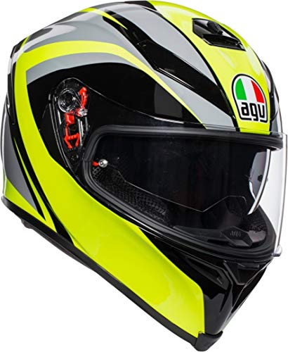 AGV K5-S Typhoon Gris Amarillo Casco De Moto De Cara Completa Tamano L