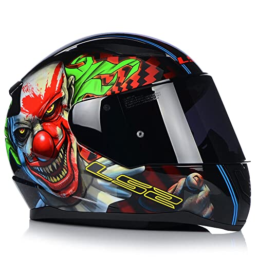 Casco de moto LS2 FF353 RAPID HAPPY DREAMS de cara completa, brilla en la oscuridad, para adultos, negro, extra-large