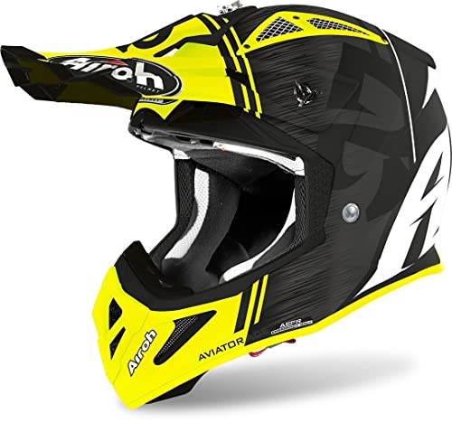 AIROH HELMET AVIATOR ACE KYBON YELLOW MATT S