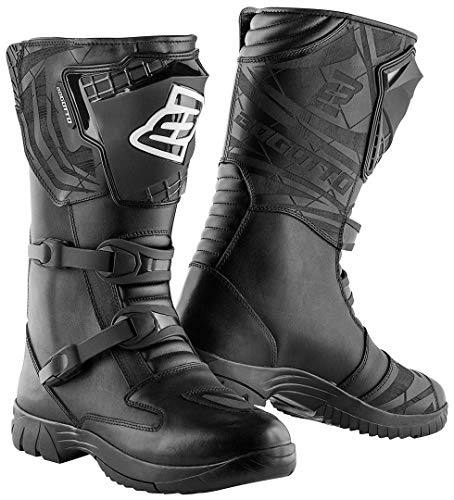 Bogotto Namib Botas de moto impermeables (Black,44)